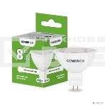 Лампа cветодиодная LED MR16 IEK LL-MR16-08-230-40-GU5-G софит 8Вт 230В 4000К GU5.3 GENERICA, фото 1