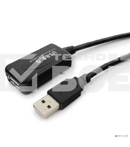 Кабель Gembird UAE016 USB 2.0 кабель удлинительный !!!Активный!!! 4.8м AM/AF