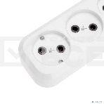 Удлинитель 3 гнезда, 5 м, 2х0,75 мм², б/з, белый PROconnect, фото 1