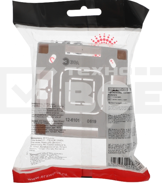 Коробка наклад. монтажа ЭРА 1 пост, ЭРА12, перламутр (20/200/1600)