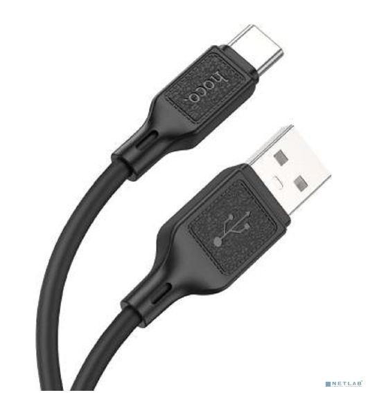 Кабель USB HOCO X90 Type-C/ 1m/ 3A/ Силикон/ Black