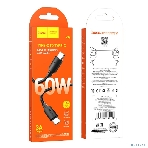 Кабель USB2.0 Hoco Type-C/Type-C, 3A, 60Вт, X96, 1м, черный, коробка, фото5