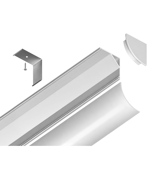 Алюминиевый профиль Ambrella light GP2100WH белый 2000*15.7*15.7