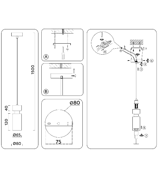 Светильник Ambrella light LH56122 BS/FR латунь/белый матовый E14 max 40W D65*1500