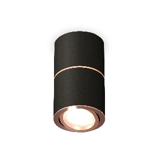 Светильник Ambrella Light XS7402200 SBK/PPG черный песок/золото розовое полированное MR16 GU5.3 (C7402, A2073, C7402, N7005)