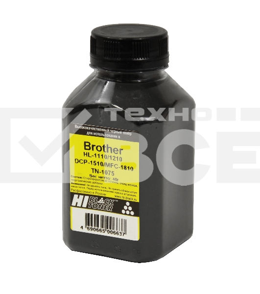 Тонер Brother HL-1110/DCP-1510/MFC-1018 (Hi-Black) 40 г, банка