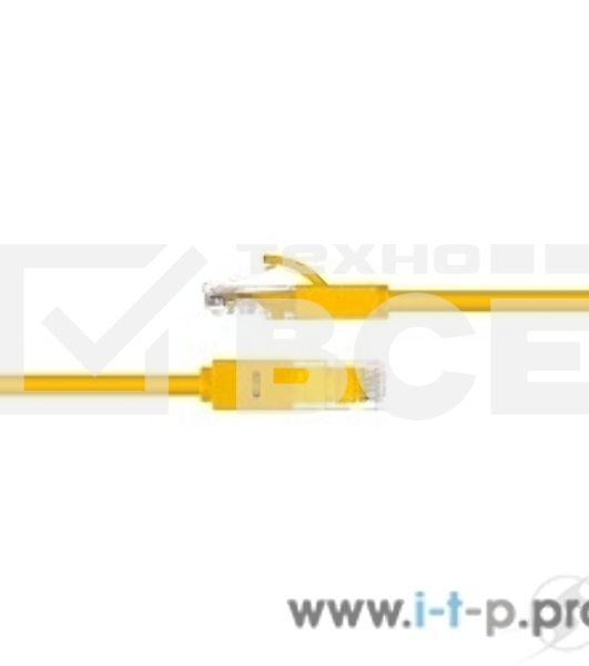 Патч-корд Greenconnect Патч-корд UTP прямой ethernet 0.5m кат.5е, RJ45, литой (Желтый) (GCR-LNC02-0.5m)