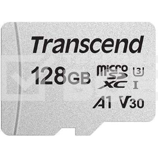 Флеш карта microSD 128GB Transcend microSDXC Class 10 UHS-I U3, V30, A1, (без адаптера), TLC