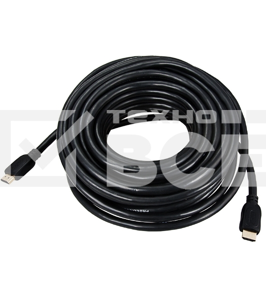 Кабель Proconnect (17-6210-6) Шнур  HDMI - HDMI  gold  20М  с фильтрами  (PE bag)