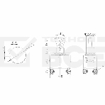 Тумблер 250V 15А (4c) ON-OFF двухполюсный(KN-201)Rexant (в упак. 1шт.), фото5