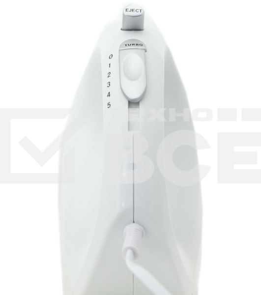 Миксер SUPRA MXS-527 500 Вт.Режим Турбо. 5 скоростей. Две насадки: для взбивания яиц и крема и для замеса тяжелого теста. Цвет: белый.