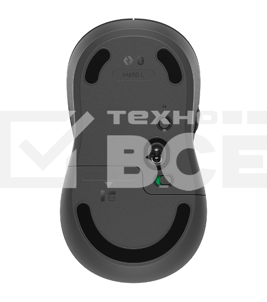 Мышь беспроводная Logitech Signature M650 L черный, 4000 dpi, радиоканал, Bluetooth, USB, кнопки - 5