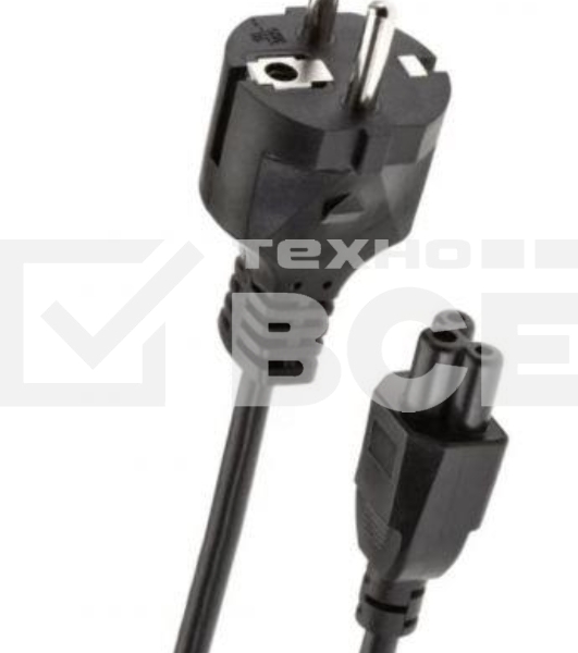 Кабель питания для ноутбуков Telecom 1.8m, 3-pin, с заземлением, 220V (Европейский стандарт)