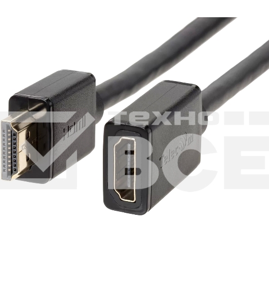 Кабель удлинительный HDMI-19M---HDMI-19F ver 2.0, 3m, TELECOM TCG235MF-3M
