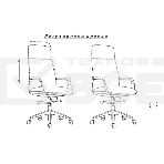 Кресло руководителя Бюрократ _VEGA черный кожа крестов. алюминий, фото15