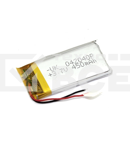 Аккумулятор Li-Pol (батарея) 4*20*40мм 2pin 3.7V/450mAh