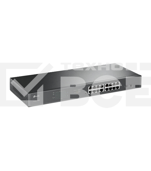 Коммутатор 16-port Gigabit PoE Easy Smart switch, 802.3af on ports 1-16, PoE budget 192 watts, desktop and rack-mountable