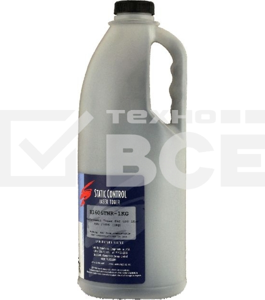 Тонер Static Control H1606TNR-1KG черный флакон 1000гр. для принтера HP LJ P1606/P1102/ M201