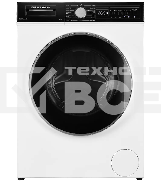 Отдельностоящая стиральная машина Kuppersberg WM 410 W, глубина 45 см, загрузка белья 6 кг, кнопочное управление, Отжим 1200 об.мин, 15 программ, Отложенный старт, Блокировка от детей, Уровень шума при стирке 50 дБ, Уровень шума при отжиме 75 дБ, Барабан 