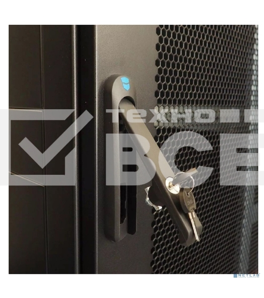 Шкаф серверный напольный 42U (800 1000) двойные перфорированные двери 2 шт., черный