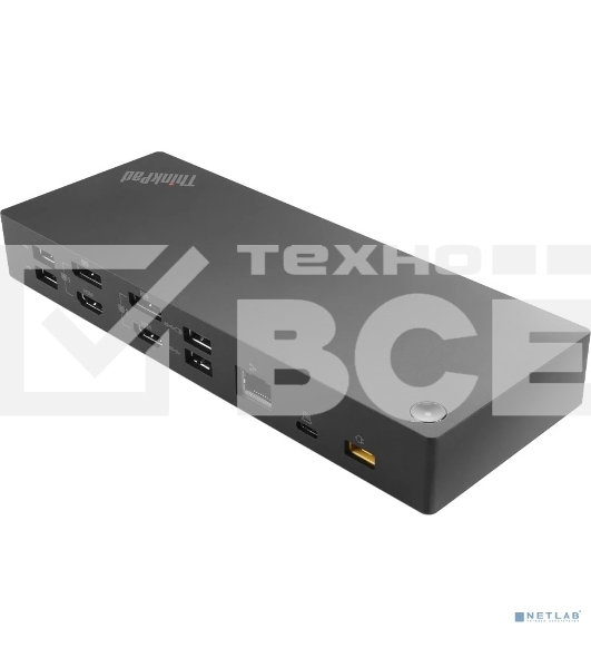 Док-станция Lenovo ThinkPad Hybrid USB-C with USB-A (2x DP, 2x HDMI, 3x USB A 3.1 Gen 2, 2x USB 2.0 1x USB Type-C, 1x RJ-45, 1x Combo Audio Jack 3.5mm/Kensington Lock, USB-C cable with USB-C to USB-A dongle/Up to 2 ext monitors (40AF0135EU)