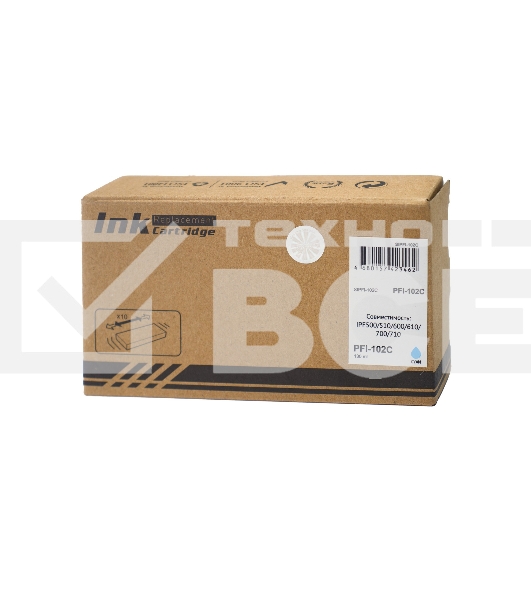 Картридж струйный Sakura 0896B001 (PFI-102C) для Canon, голубой, 130 мл.