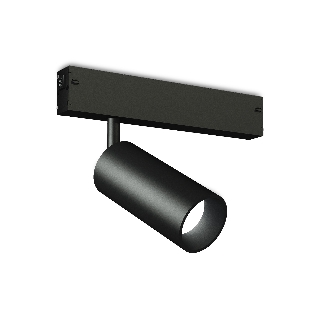 Светильник светодиодный трековый для шинопровода Magnetic Ambrella light GL1620 BK черный IP20 12W 4200K 220V 36° D45*100 (Без ПДУ)