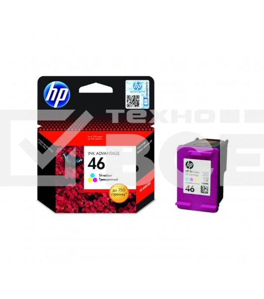 Картридж струйный HP 46 CZ638AE многоцветный для HP DJ Adv 2020hc/2520hc