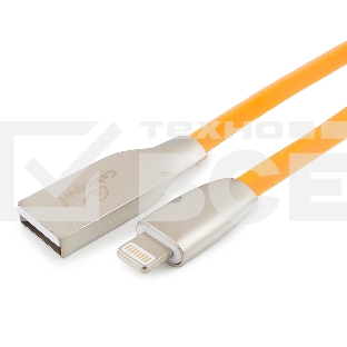 Кабель Cablexpert для Apple CC-G-APUSB01O-1M, AM/Lightning, серия Gold, длина 1м, оранжевый, блистер