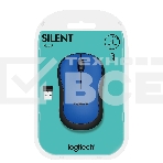 Мышь беспроводная Logitech M220 SILENT синий, 1000 dpi, радиоканал, USB, кнопки - 3, фото4