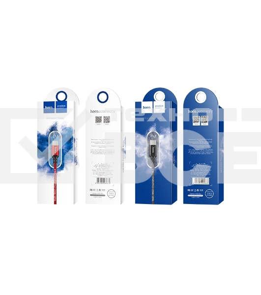 Кабель HOCO X14 USB 2.0, AM/Type-C M, черно-красный, 1м