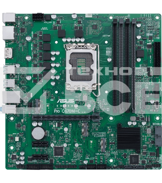 Материнская плата ASUS Pro Q670M-C-CSM, LGA 1700, Intel Q670, 4xDDR5, 6xSATA, 2xM.2, 1xPCIe 4.0 x16, 1xHDMI, 2xDP, 1x1Gb LAN, 4xUSB-A 3.2 Gen 2, 3x3.5 мм, 7.1, mATX