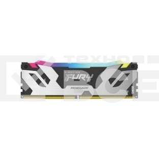 Оперативная память Kingston Fury Renegade, DDR5, 16GB (1x16GB), 6400MHz, CL32, с радиатором, RGB, серебристый/черный