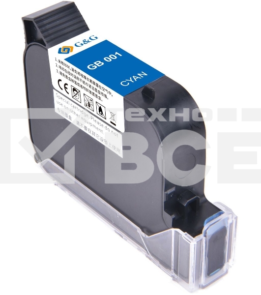 Картридж струйный G&G GB-001C голубой (42мл) для G&G GG-HH1001