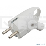 Вилка с/з угловая с кольцом 16A белая ЭРА (24/480/5760), фото 1