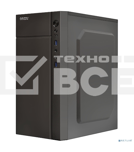 Компьютерный корпус Ginzzu B250 2*USB 3.0,AU  w/o PSU