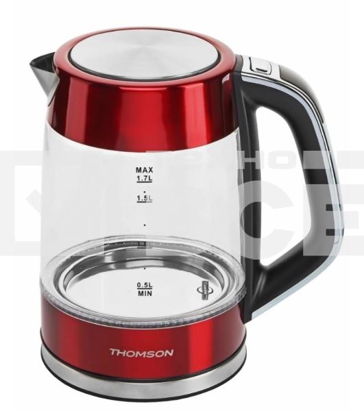 Чайник Thomson K20ES-2001 GLASS 1.7L RED