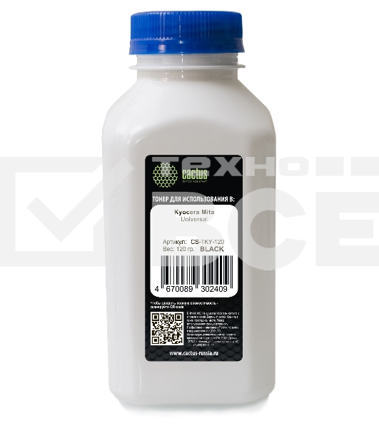 Тонер Cactus CS-TKY-120 черный флакон 120гр. для принтера Kyocera Universal