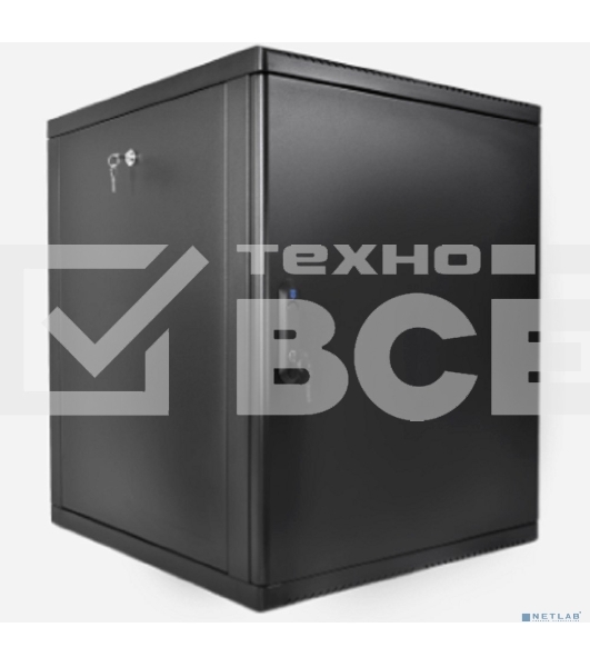 Шкаф телекоммуникационный ЦМО настенный разборный 12U (600 x 650) съемные стенки, дверь металл, черный (ШРН-М-12.650.1-9005)