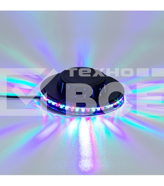 Диско-лампа Летающая тарелка 48 LED, черный корпус, 230В Neon-night