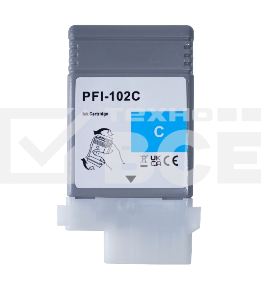 Картридж струйный Sakura 0896B001 (PFI-102C) для Canon, голубой, 130 мл.