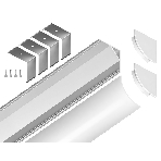 Алюминиевый профиль Ambrella light GP2100WH белый 2000*15.7*15.7, фото3