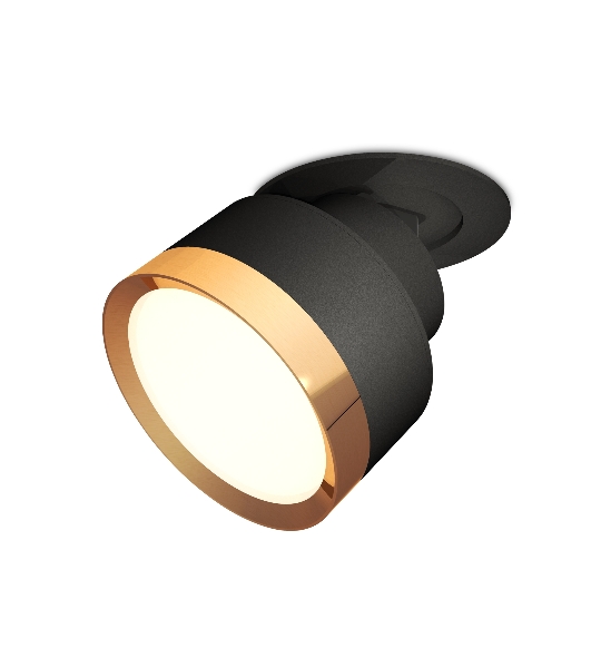 Светильник Ambrella Light XM8102502 SBK/PYG черный песок/золото желтое полированное GX53 (A2242, A2106, C8102, N8124)