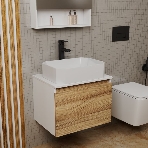 Комплект для ванной, 3 предмета (Тумба подвесная Bau Blackwood 60 + Раковина BAU Hotel 51х37, Смеситель высокий Hotel Black, черный), фото5