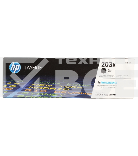 Картридж лазерный HP CF540X (HP 203X) чёрный для HP LaserJet M254/M280/M281 3200 страниц.