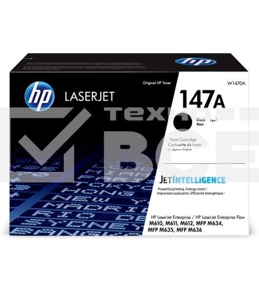 Картридж лазерный HP 147A W1470A черный (10500стр.) для HP LaserJet M610dn
