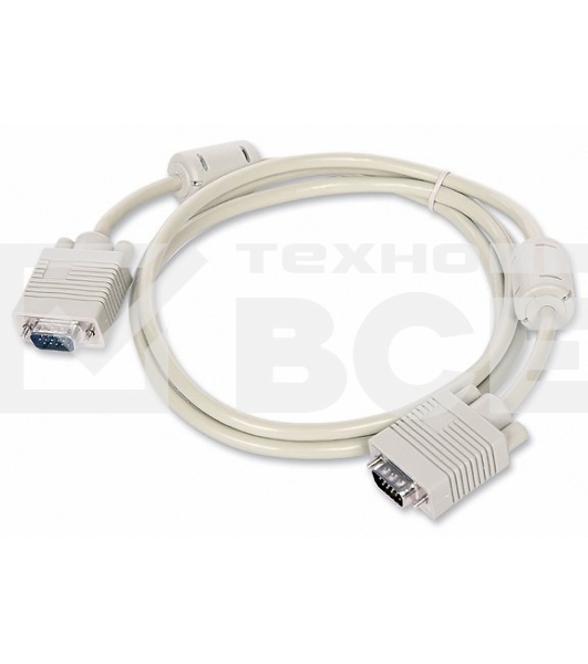 Кабель Gembird/Cablexpert CC-PPVGA-6B, Кабель VGA Premium,15M/15M, 1.8м, тройн.экран, феррит.кольца, чёрный, пакет