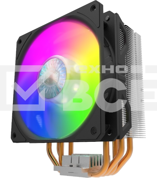 Кулер для процессора Cooler Master Hyper 212 ARGB черный, 120 мм, алюминий/медь, 1800 об/мин, 27 дБ, 4 pin, 150 Вт, 157 мм