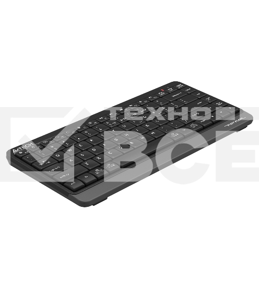 Клавиатура беспроводная A4Tech Fstyler FBK11 (FBK11 GREY), USB, Bluetooth/Радиоканал, черный/серый