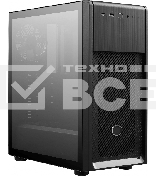 Компьютерный корпус без блока питания Cooler Master Elite 500, 2xUSB3.2, 1x120Fan, w/o PSU, Black, w/o ODD, Window TG left panel, ATX